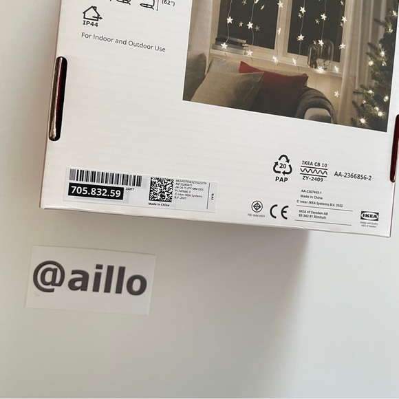 IKEA STRALA LED String light curtain, 48 lights, outdoor star - Picture 11 of 17